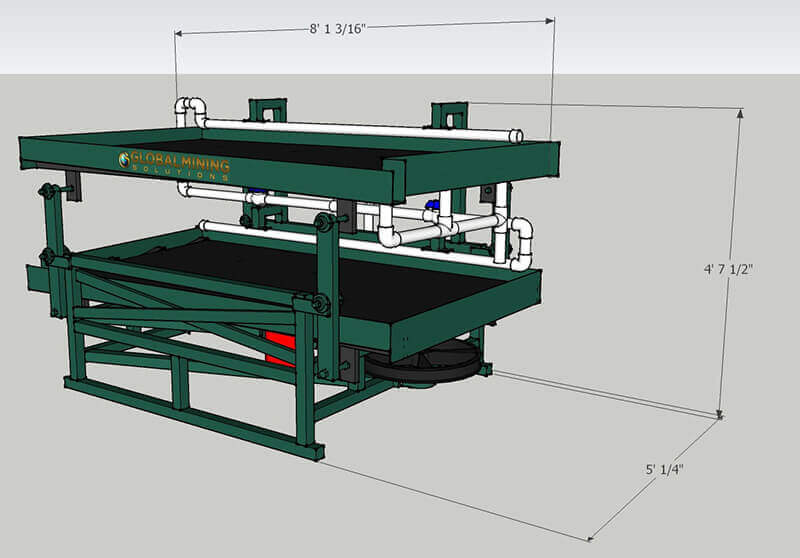 Double-Deck Gold Shaker Table - 911Metallurgist