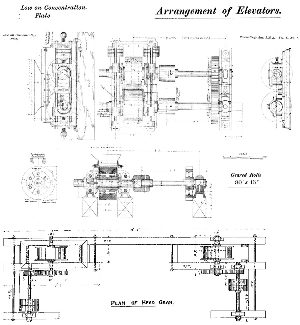 arrangement of elevators