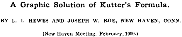 graphic solution of kutter's formula