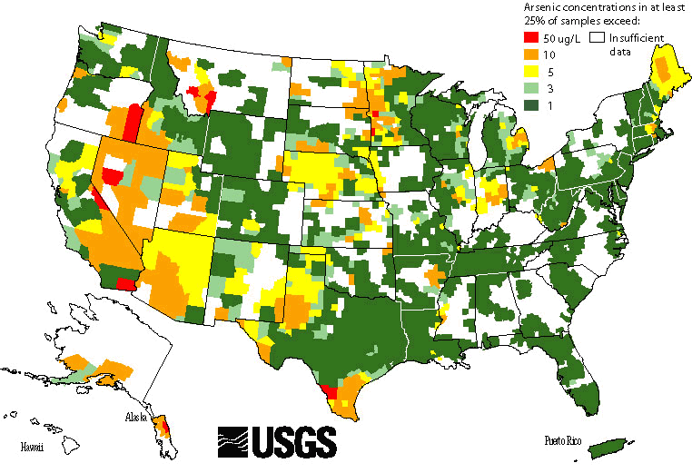 arsenic filtration for potable use map