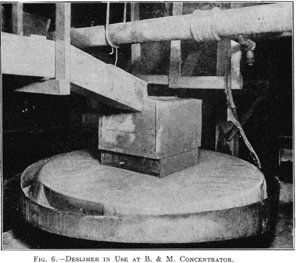 deslimer in use at b & m concentrator