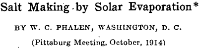 salt making by solar evaporation