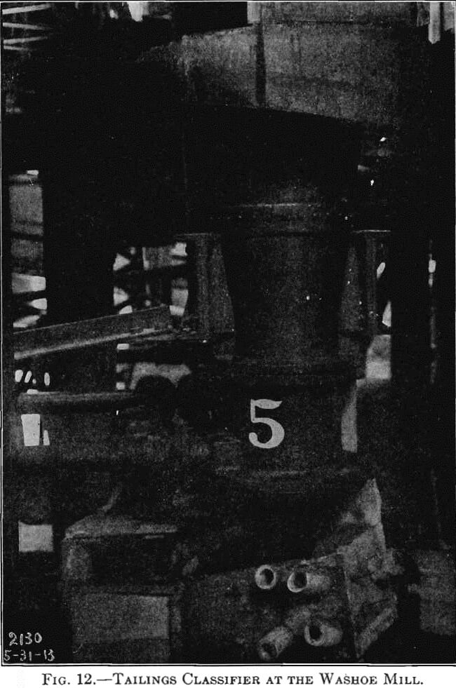 tailings classifier at the washoe mill