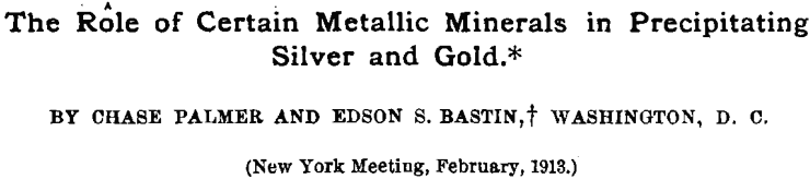 using minerals to precipitating gold & silver