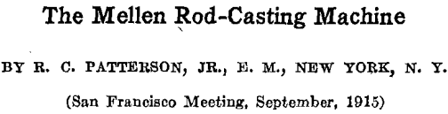 casting metal rods