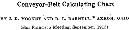 conveyor-belt calculating chart