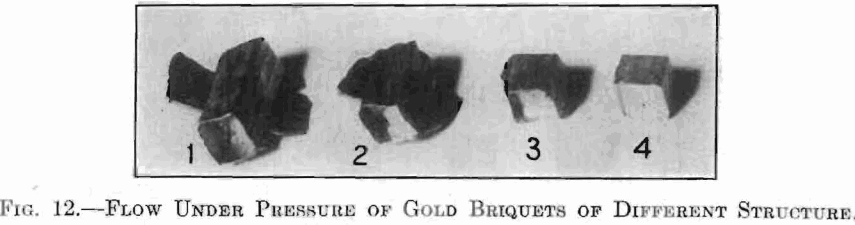 flow-under-pressure-of-gold-briquets