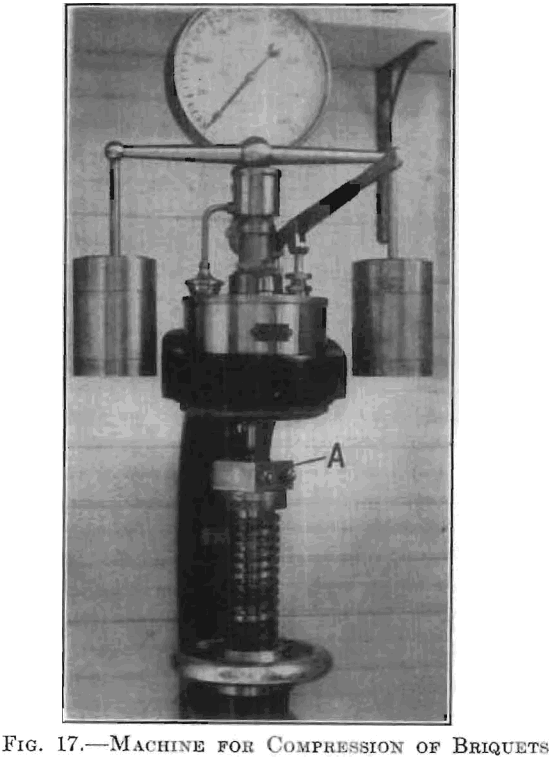 machine for compression of briquets