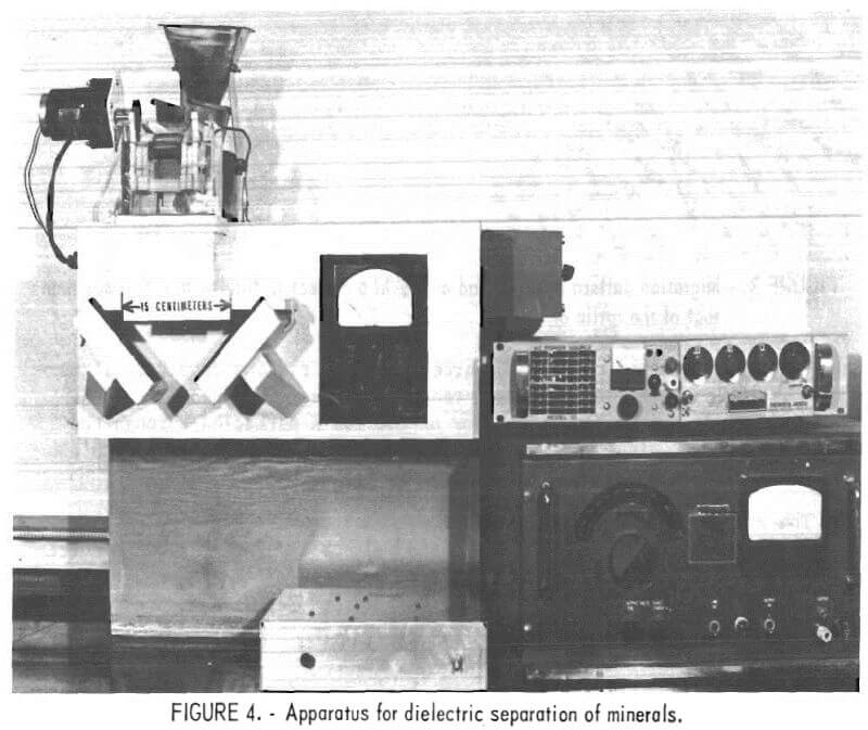 apparatus of dielectric separation of minerals