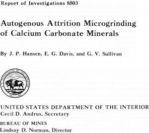 autogenous attrition microgrinding