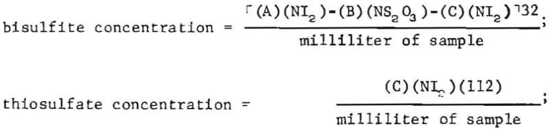 bisulfite-concentration