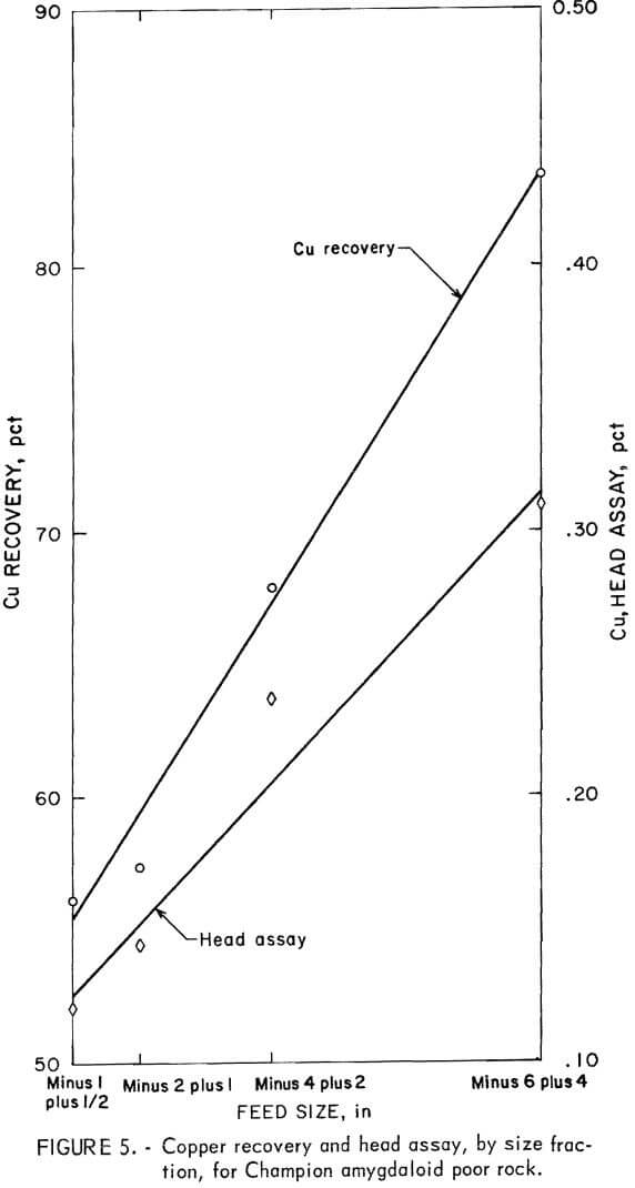 copper recovery and head assay