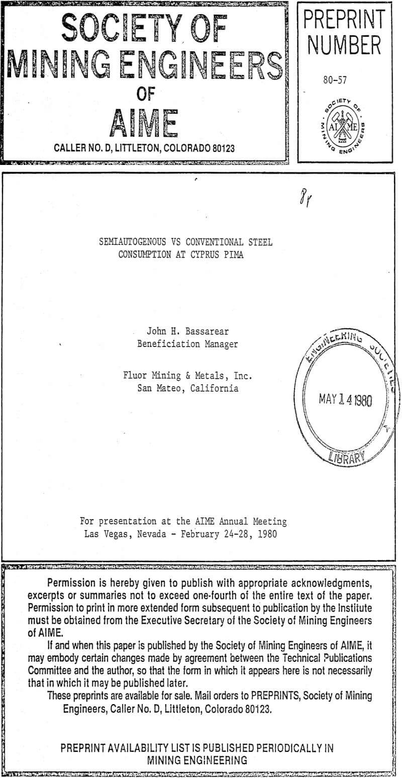 semiautogenous vs conventional steel consumption