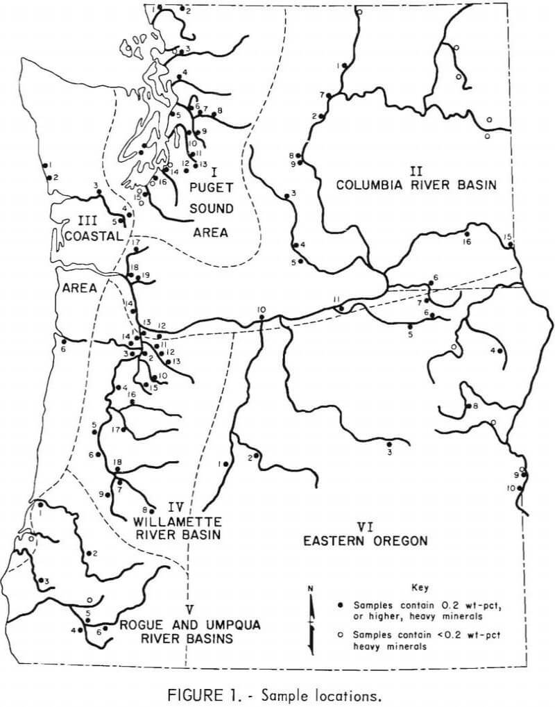 recovery heavy mineral sample location