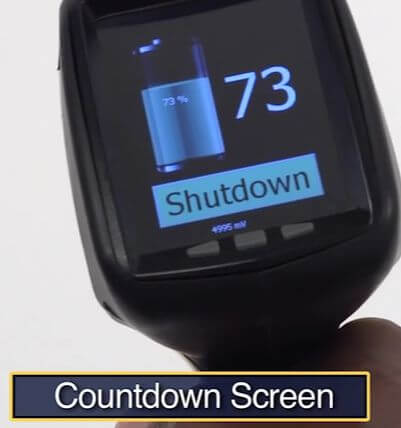 xrf gun countdown screen