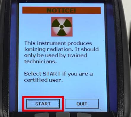 xrf gun warning