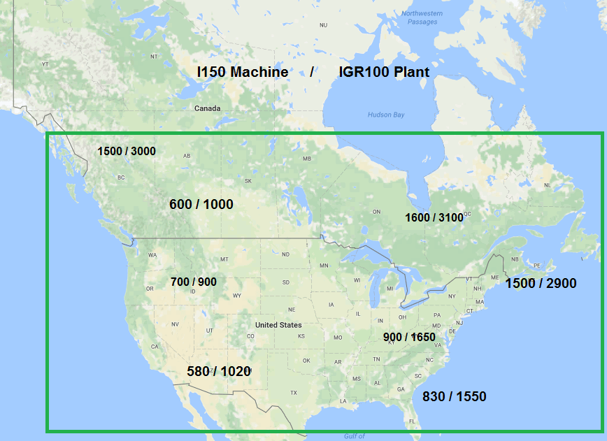 icon shipping cost map