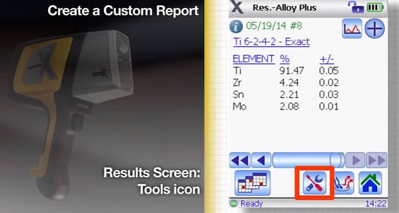 pxrf analyser custom report