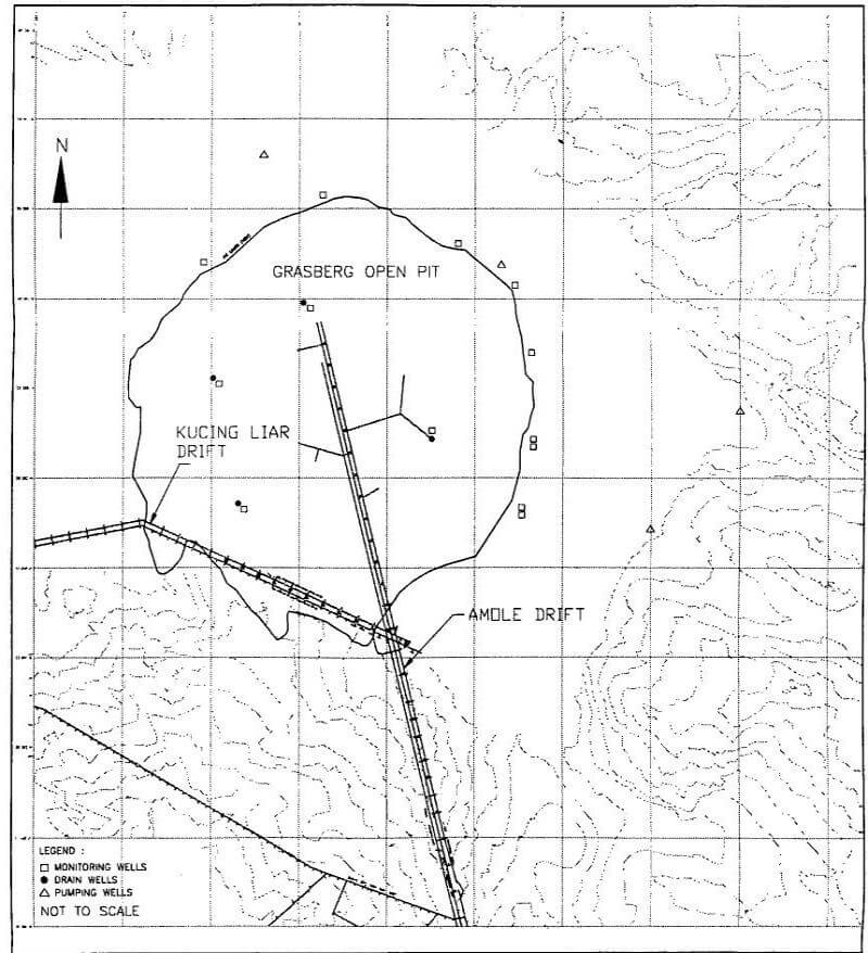 dewatering drainwells location