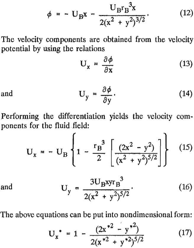 froth flotation velocity component