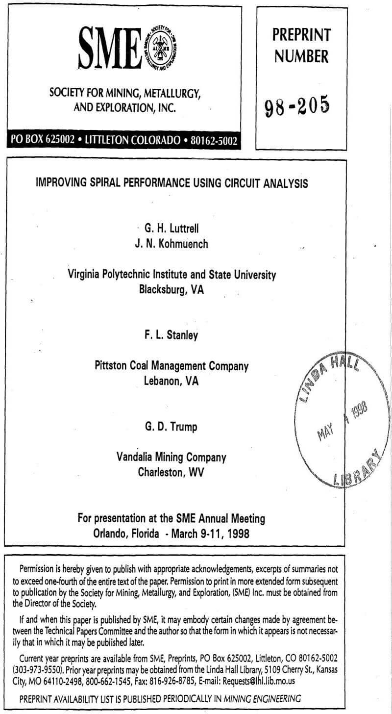 improving spiral performance using circuit analysis