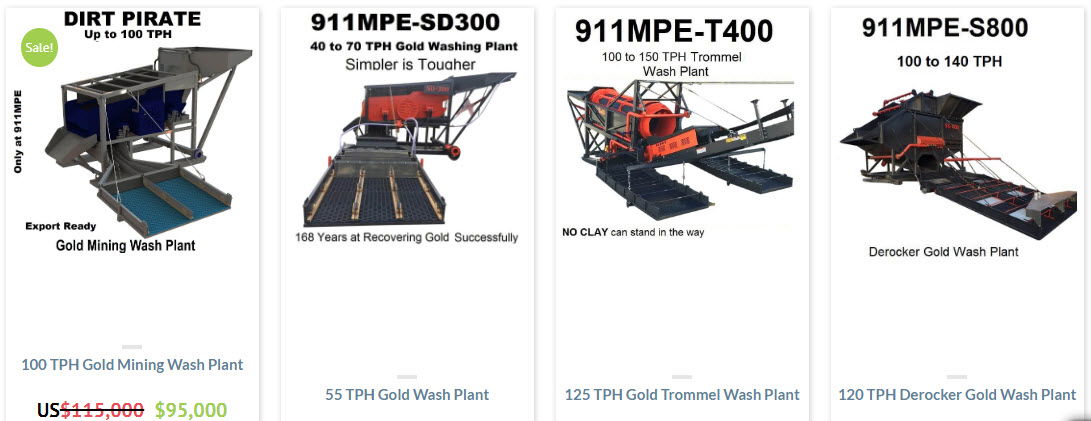 PLACER MINING EQUIPMENT