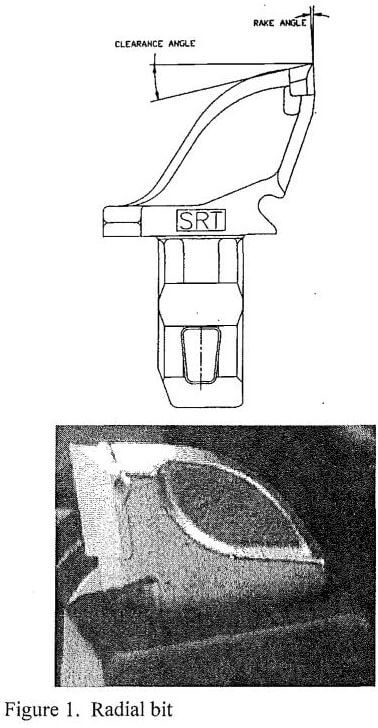 rock cutting radial bit