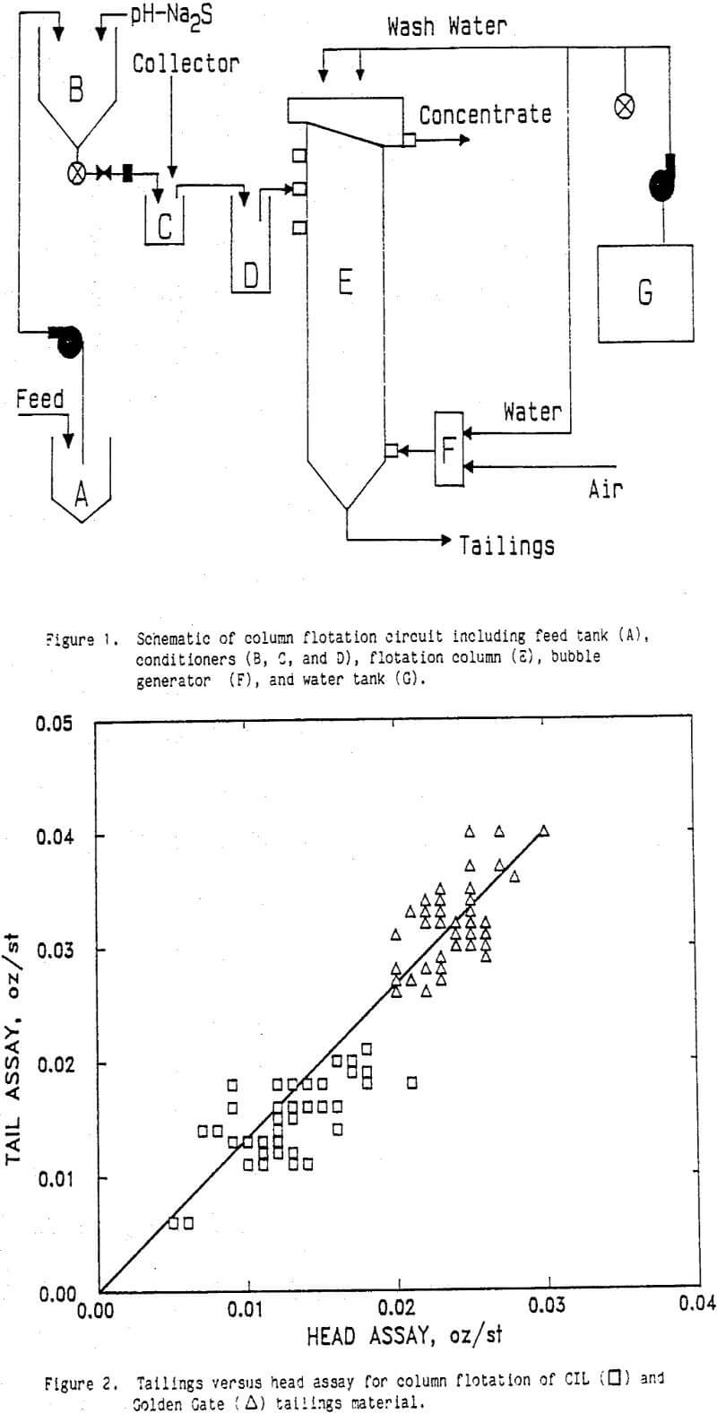 cil tailings column flotation circuit