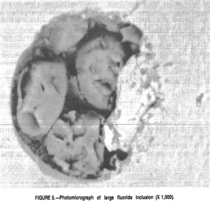 induction slag large fluoride inclusion