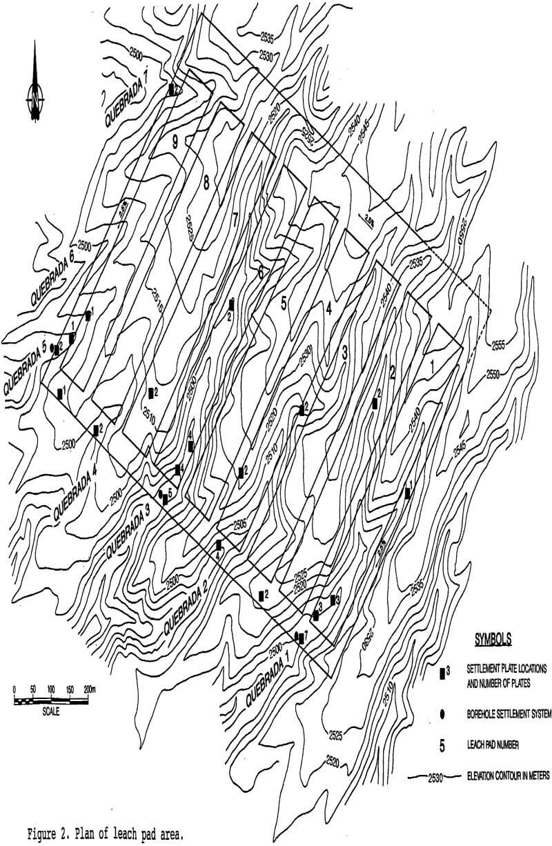 geotechnical plan of leach pad area