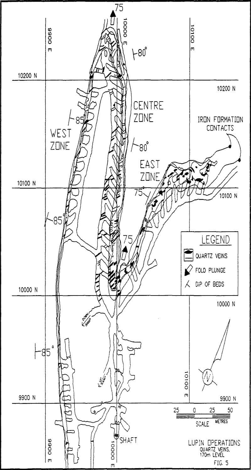 gold and sulfides lupin operations shaft