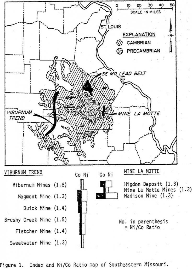 cobalt index and ni-co ratio map