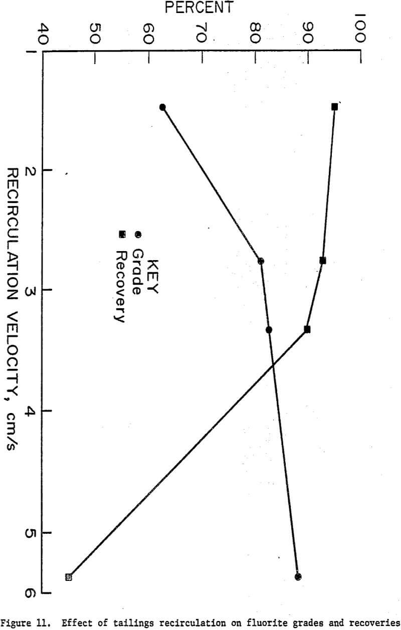 column-flotation effect of tailings