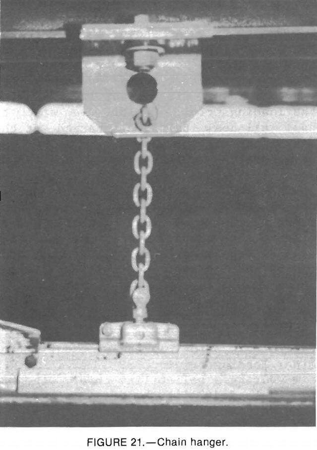 conveyor monorail bridge chain hanger