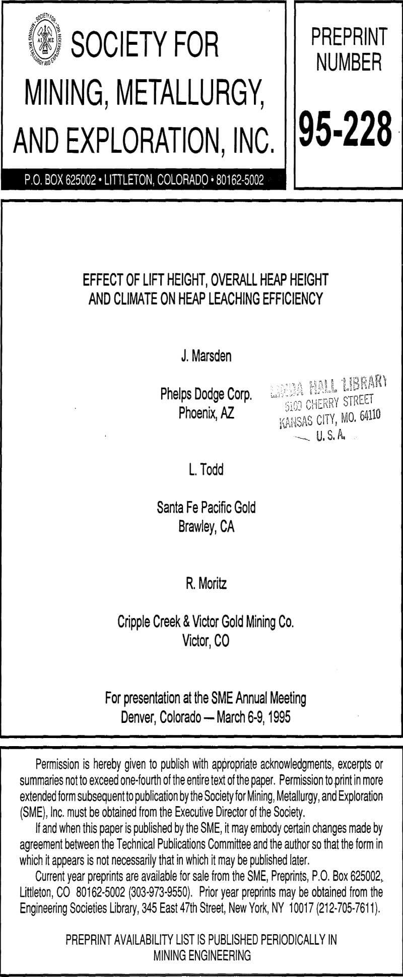 effect of lift height overall heap height and climate on heap leaching efficiency