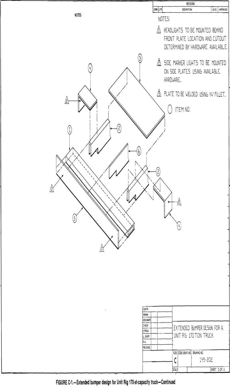 haulage trucks extended bumper design for unit rig 170