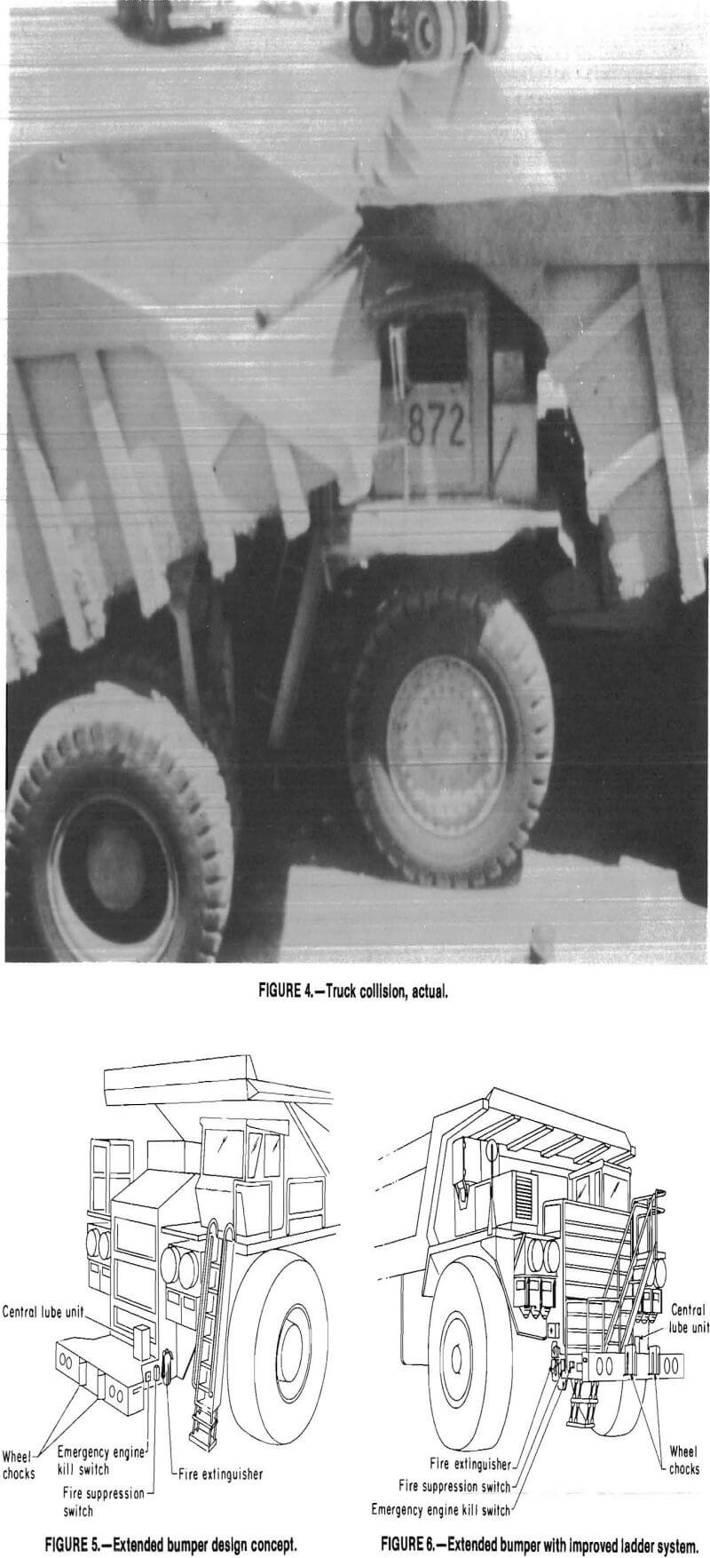 haulage trucks extended bumper