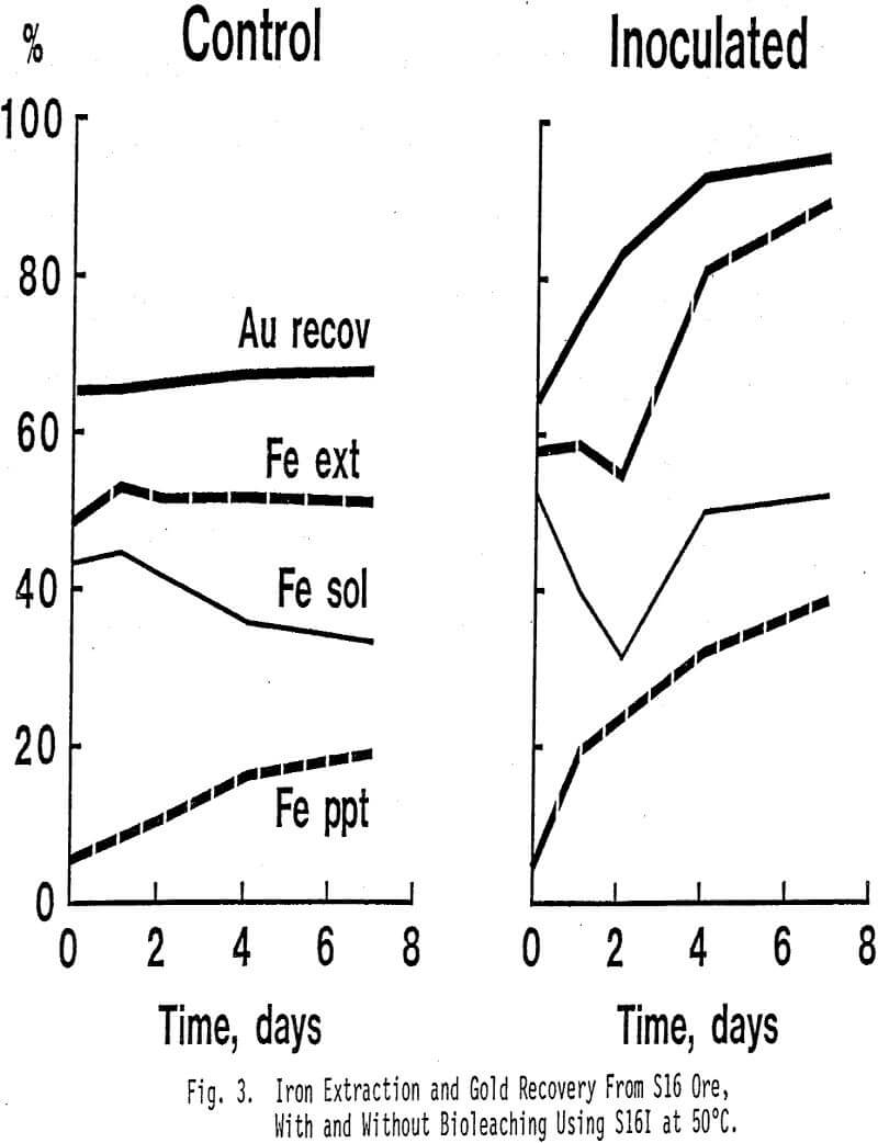 refractory sulfide and carbonaceous gold ores iron extraction without bioleaching