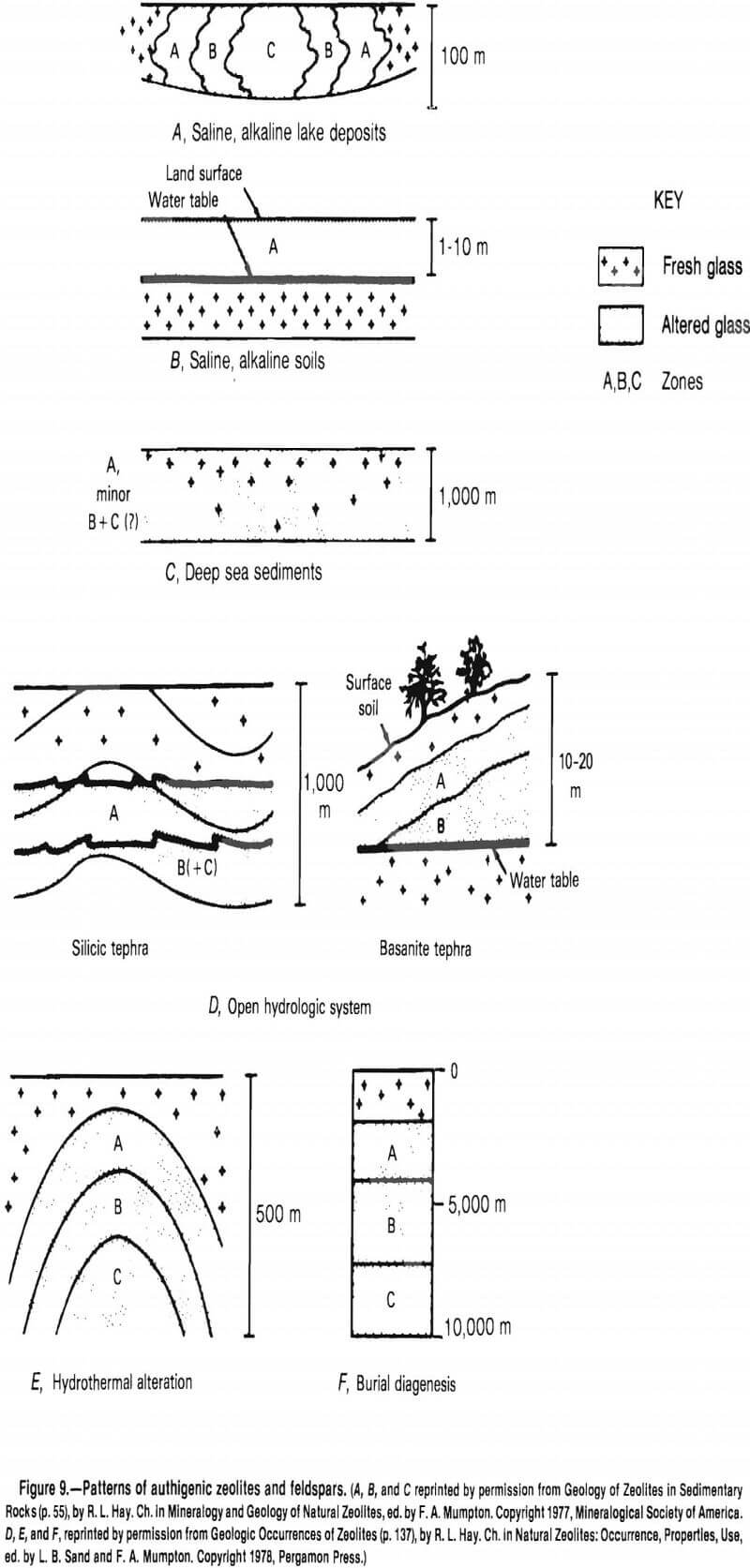 zeolites patterns of authigenic