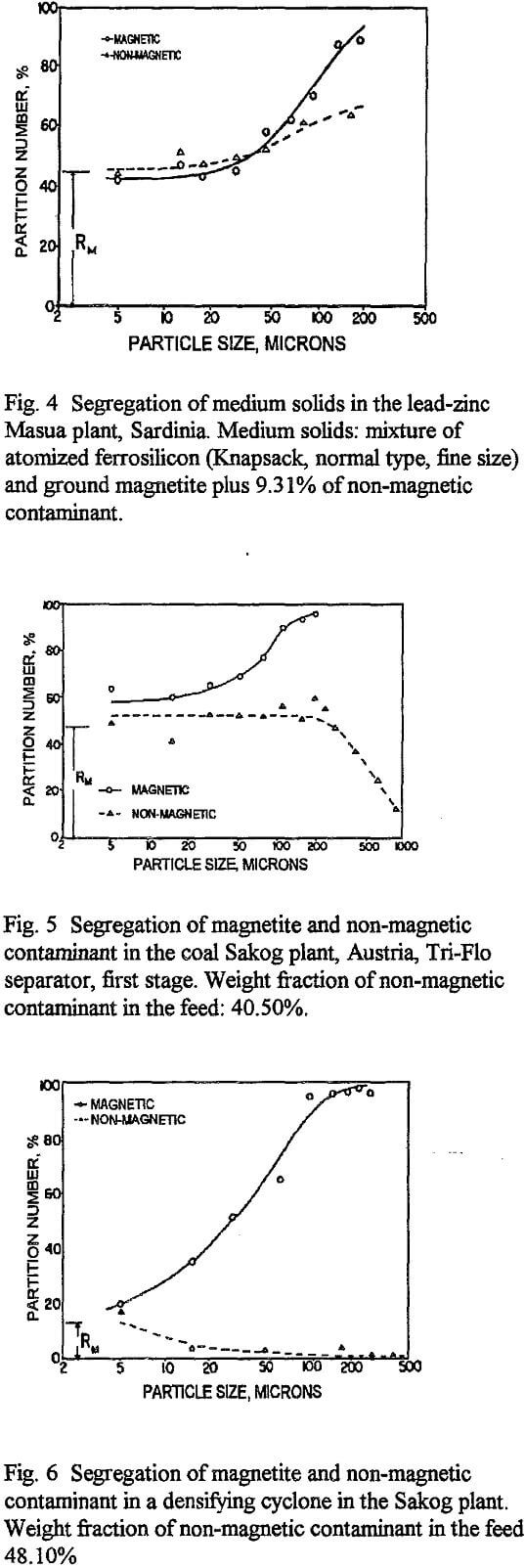 dense medium circuit segregation of magnetite