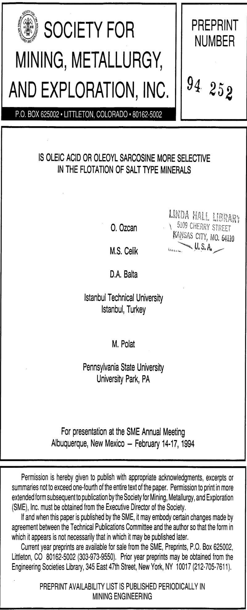 is oleic acid or oleoyl sarcosine more selective in the flotation of salt type minerals