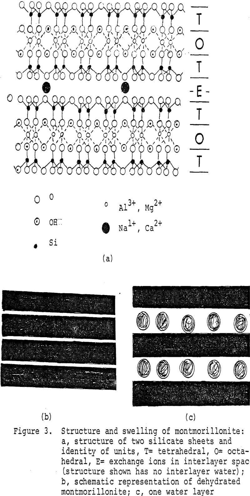 absorbent clays structure and swelling of montmorillonite