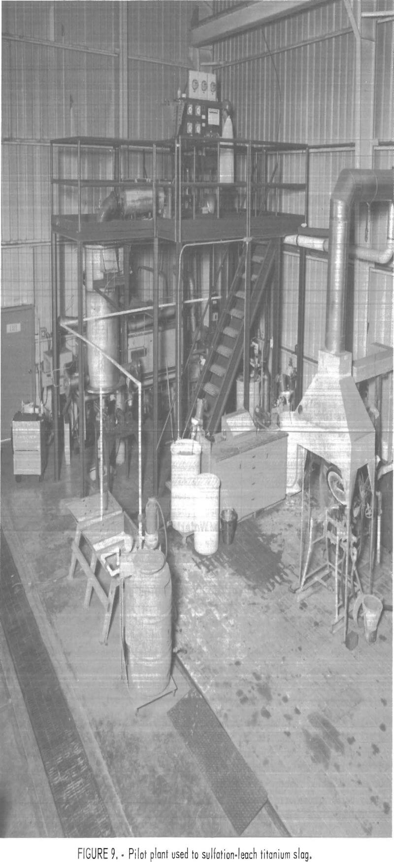 chlorination pilot plant used to sulfation-leach titanium slag