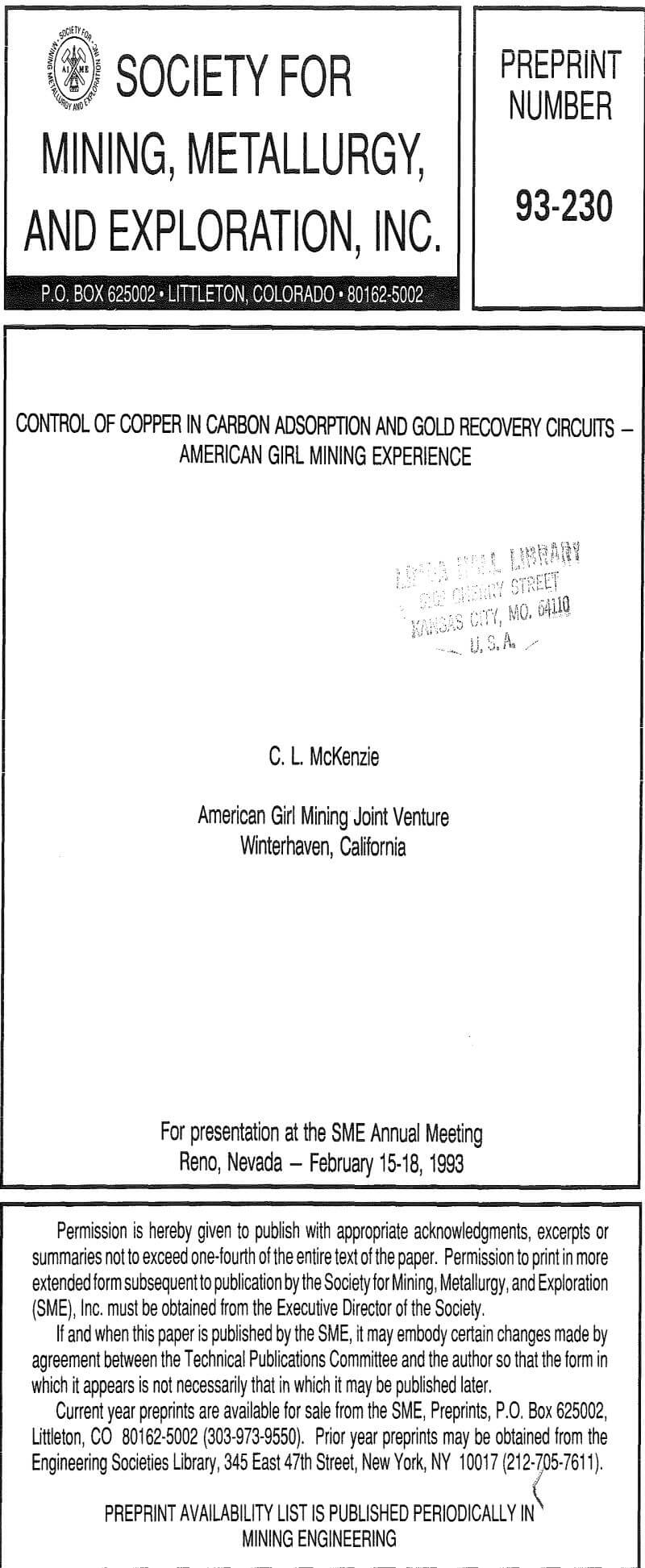 control of copper in carbon adsorption and gold recovery circuits american girl mining experience