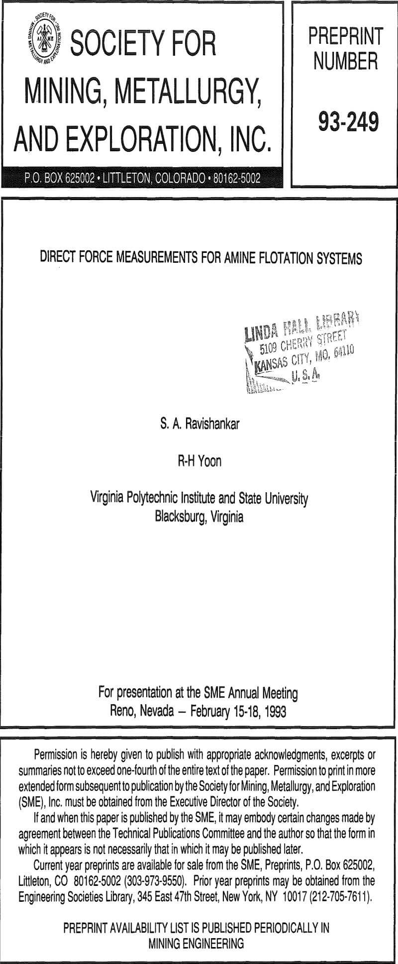 direct force measurements for amine flotation systems