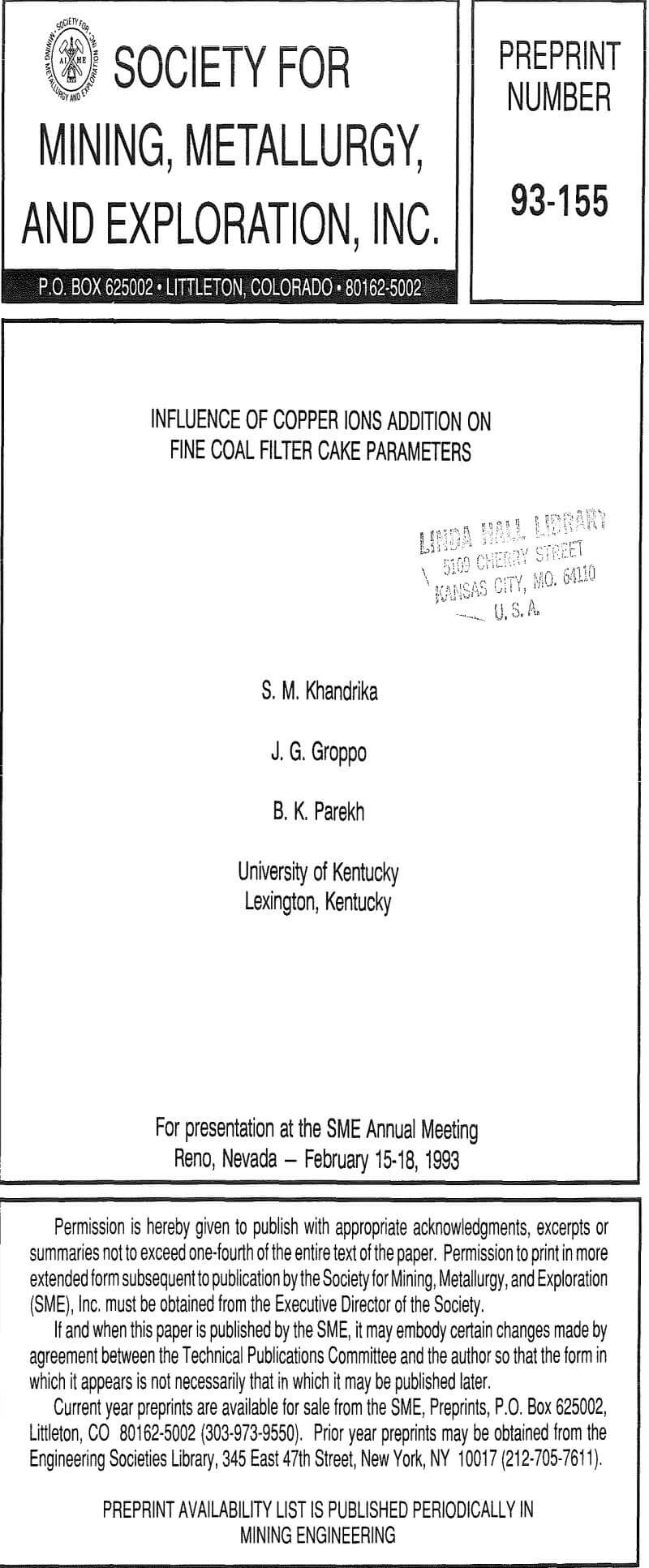 influence of copper ions addition on fine coal filter cake parameters