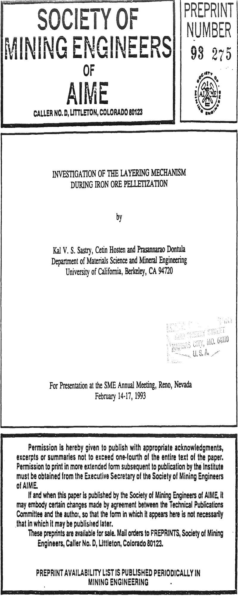 investigation of the layering mechanism during iron ore pelletizatton