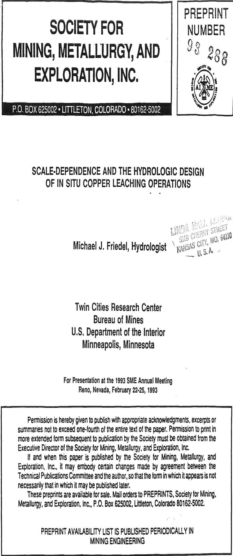 scale-dependence and the hydrologic design of in situ copper leaching operations