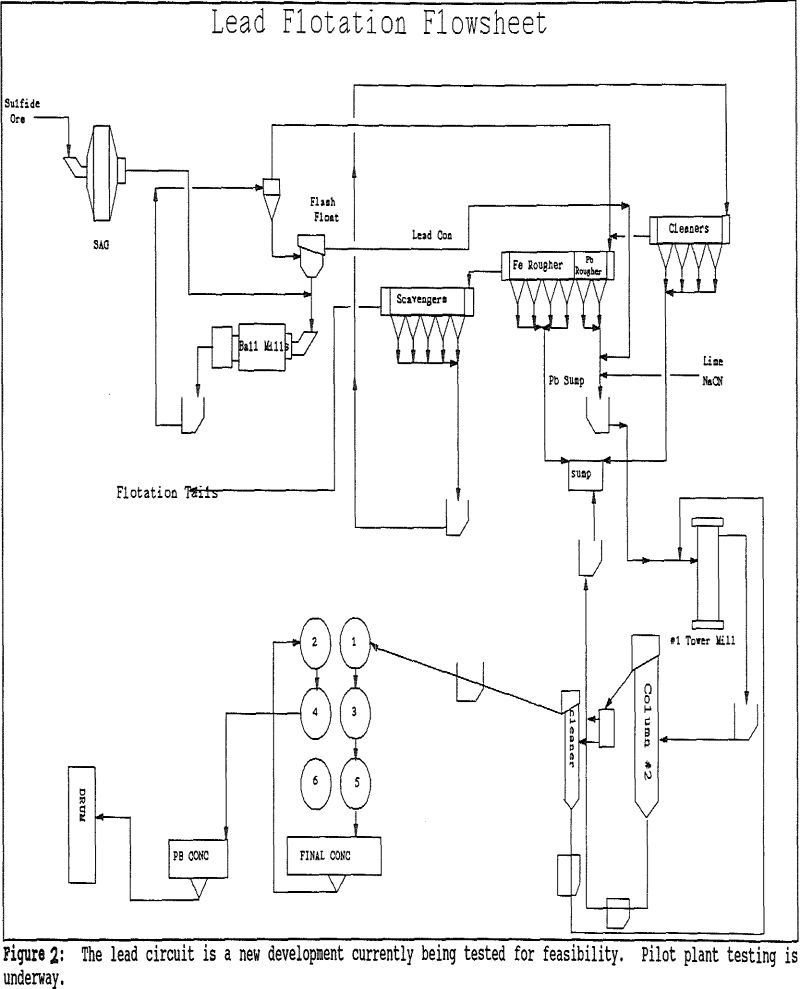 sulfide ore concentration lead circuit