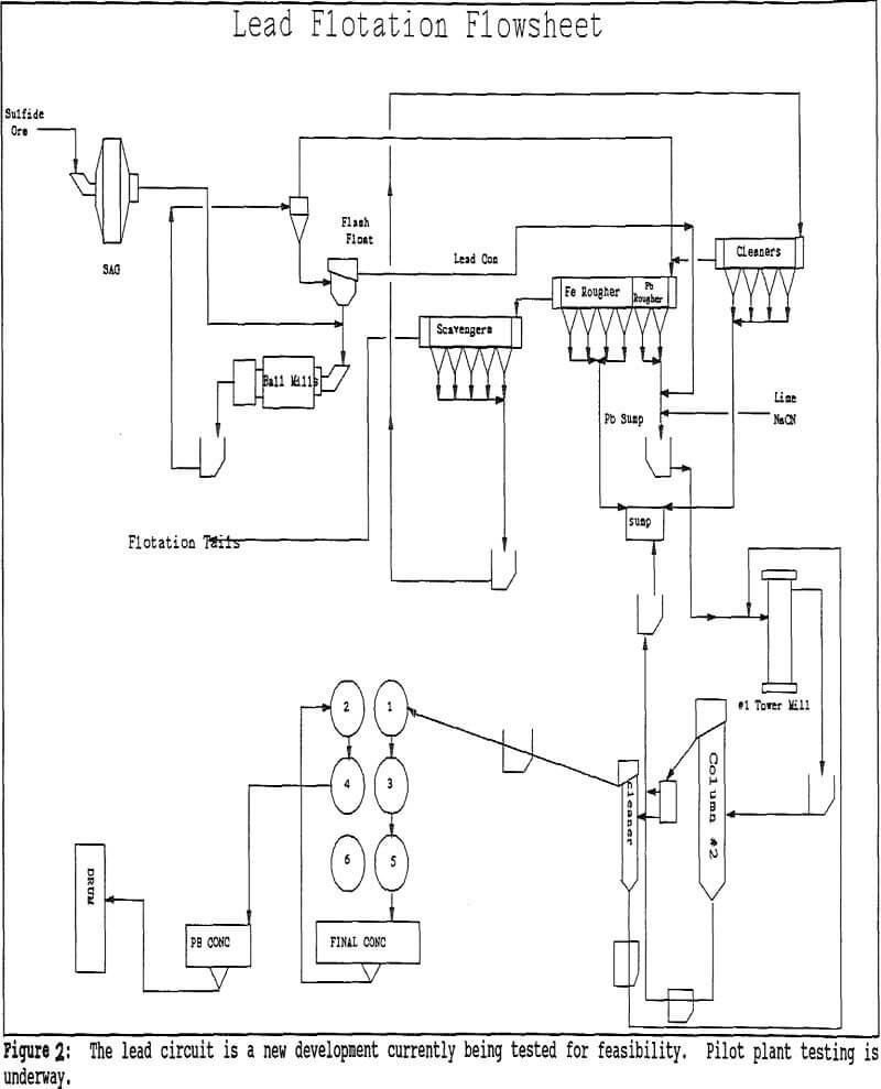 sulfide ore concentration lead circuit